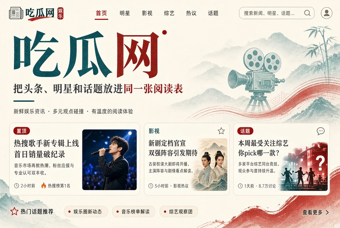吃瓜网资讯封面与品牌主题
